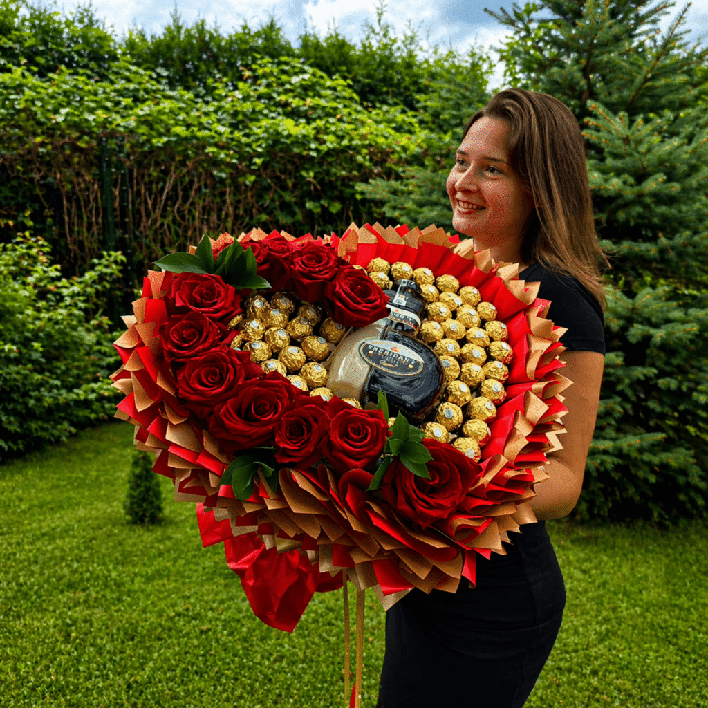 Słodki bukiet na Dzień Mamy z czekoladkami Ferrero Rocher