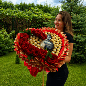 Słodki bukiet na Dzień Mamy z czekoladkami Ferrero Rocher
