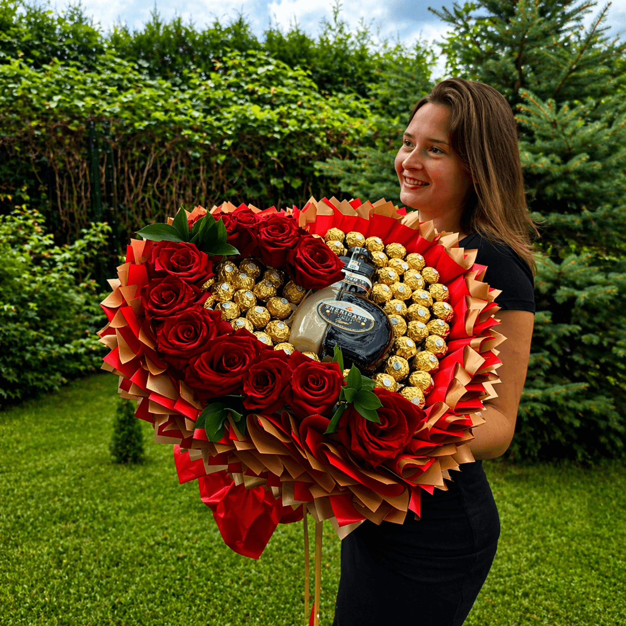 Słodki bukiet na Dzień Mamy z czekoladkami Ferrero Rocher